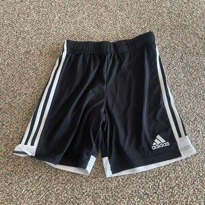 Adidas Youth Black and White Athletic Shorts